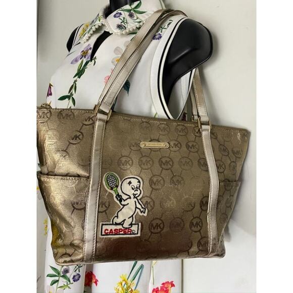 MICHAEL KORS Large Shoulder Bag Gold Customized - Picture 2 of 9